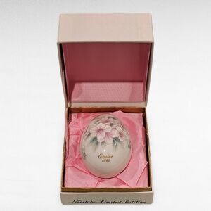 Noritake Limited Edition Bone China Easter Egg 1980 Floral Butterfly